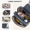 image:imageBOSTANTEN Sling Bag Quilted Crossbody Bags for Women Cross Body Purse Leather Fanny Pack with Adjustable Guitar StrapAblue