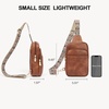 image:imageBOSTANTEN Sling Bag Quilted Crossbody Bags for Women Cross Body Purse Leather Fanny Pack with Adjustable Guitar StrapAbrown
