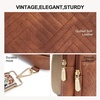 image:imageBOSTANTEN Sling Bag Quilted Crossbody Bags for Women Cross Body Purse Leather Fanny Pack with Adjustable Guitar StrapAbrown