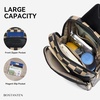 image:imageBOSTANTEN Sling Bag Quilted Crossbody Bags for Women Cross Body Purse Leather Fanny Pack with Adjustable Guitar StrapAcheckered Coffee