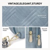 image:imageBOSTANTEN Sling Bag Quilted Crossbody Bags for Women Cross Body Purse Leather Fanny Pack with Adjustable Guitar StrapAlight Blue