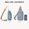 image:imageBOSTANTEN Sling Bag Quilted Crossbody Bags for Women Cross Body Purse Leather Fanny Pack with Adjustable Guitar StrapAlight Blue