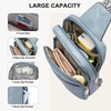 image:imageBOSTANTEN Sling Bag Quilted Crossbody Bags for Women Cross Body Purse Leather Fanny Pack with Adjustable Guitar StrapAlight Blue
