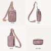 image:imageBOSTANTEN Sling Bag Quilted Crossbody Bags for Women Cross Body Purse Leather Fanny Pack with Adjustable Guitar StrapApurple