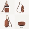 image:imageBOSTANTEN Sling Bag Quilted Crossbody Bags for Women Cross Body Purse Leather Fanny Pack with Adjustable Guitar StrapAtricolor Mix