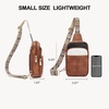 image:imageBOSTANTEN Sling Bag Quilted Crossbody Bags for Women Cross Body Purse Leather Fanny Pack with Adjustable Guitar StrapAtricolor Mix