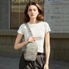 image:imageBOSTANTEN Sling Bag Quilted Crossbody Bags for Women Cross Body Purse Leather Fanny Pack with Adjustable Guitar StrapAtwilight Grey