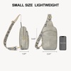 image:imageBOSTANTEN Sling Bag Quilted Crossbody Bags for Women Cross Body Purse Leather Fanny Pack with Adjustable Guitar StrapAtwilight Grey