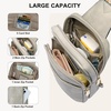 image:imageBOSTANTEN Sling Bag Quilted Crossbody Bags for Women Cross Body Purse Leather Fanny Pack with Adjustable Guitar StrapAtwilight Grey