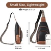 image:imageBOSTANTEN Sling Bag for Women Leather Crossbody Bag Vintage Cross Body Purse for Travel with Guitar Strap Bohemian StyleBlackbrown