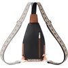 image:imageBOSTANTEN Sling Bag for Women Leather Crossbody Bag Vintage Cross Body Purse for Travel with Guitar Strap Bohemian StyleBlackbrown
