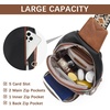 image:imageBOSTANTEN Sling Bag for Women Leather Crossbody Bag Vintage Cross Body Purse for Travel with Guitar Strap Bohemian StyleBlackbrown