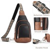 image:imageBOSTANTEN Sling Bag for Women Leather Crossbody Bag Vintage Cross Body Purse for Travel with Guitar Strap Bohemian StyleBlackbrown