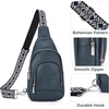 image:imageBOSTANTEN Sling Bag for Women Leather Crossbody Bag Vintage Cross Body Purse for Travel with Guitar Strap Bohemian StyleBlue