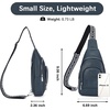 image:imageBOSTANTEN Sling Bag for Women Leather Crossbody Bag Vintage Cross Body Purse for Travel with Guitar Strap Bohemian StyleBlue