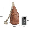 image:imageBOSTANTEN Sling Bag for Women Leather Crossbody Bag Vintage Cross Body Purse for Travel with Guitar Strap Bohemian StyleBrown