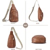 image:imageBOSTANTEN Sling Bag for Women Leather Crossbody Bag Vintage Cross Body Purse for Travel with Guitar Strap Bohemian StyleBrown