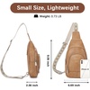 image:imageBOSTANTEN Sling Bag for Women Leather Crossbody Bag Vintage Cross Body Purse for Travel with Guitar Strap Bohemian StyleCamel Brown