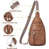 image:imageBOSTANTEN Sling Bag for Women Leather Crossbody Bag Vintage Cross Body Purse for Travel with Guitar Strap Bohemian StyleDark Brown