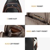 image:imageBOSTANTEN Sling Bag for Women Leather Crossbody Bag Vintage Cross Body Purse for Travel with Guitar Strap Bohemian StyleNavy Black