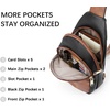 image:imageBOSTANTEN Sling Bag for Women Leather Crossbody Bags Fanny Pack Chest Bag for TravelAblack  Brown