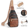 image:imageBOSTANTEN Sling Bag for Women Leather Crossbody Bags Fanny Pack Chest Bag for TravelAblack  Brown