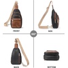 image:imageBOSTANTEN Sling Bag for Women Leather Crossbody Bags Fanny Pack Chest Bag for TravelAblack  Brown