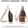 image:imageBOSTANTEN Sling Bag for Women Leather Crossbody Bags Fanny Pack Chest Bag for TravelAblack  Brown