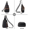 image:imageBOSTANTEN Sling Bag for Women Leather Crossbody Bags Fanny Pack Chest Bag for TravelAblack