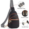 image:imageBOSTANTEN Sling Bag for Women Leather Crossbody Bags Fanny Pack Chest Bag for TravelAblack