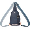 image:imageBOSTANTEN Sling Bag for Women Leather Crossbody Bags Fanny Pack Chest Bag for TravelAblue