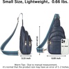 image:imageBOSTANTEN Sling Bag for Women Leather Crossbody Bags Fanny Pack Chest Bag for TravelAblue