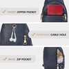 image:imageBOSTANTEN Sling Bag for Women Leather Crossbody Bags Fanny Pack Chest Bag for TravelAblue