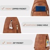image:imageBOSTANTEN Sling Bag for Women Leather Crossbody Bags Fanny Pack Chest Bag for TravelAbrown