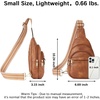 image:imageBOSTANTEN Sling Bag for Women Leather Crossbody Bags Fanny Pack Chest Bag for TravelAbrown