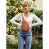 image:imageBOSTANTEN Sling Bag for Women Leather Crossbody Bags Fanny Pack Chest Bag for TravelAbrown