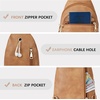 image:imageBOSTANTEN Sling Bag for Women Leather Crossbody Bags Fanny Pack Chest Bag for TravelAcamel Brown