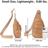 image:imageBOSTANTEN Sling Bag for Women Leather Crossbody Bags Fanny Pack Chest Bag for TravelAcamel Brown