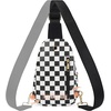 image:imageBOSTANTEN Sling Bag for Women Leather Crossbody Bags Fanny Pack Chest Bag for TravelAcheckered Black