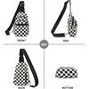 image:imageBOSTANTEN Sling Bag for Women Leather Crossbody Bags Fanny Pack Chest Bag for TravelAcheckered Black