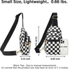 image:imageBOSTANTEN Sling Bag for Women Leather Crossbody Bags Fanny Pack Chest Bag for TravelAcheckered Black