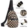 image:imageBOSTANTEN Sling Bag for Women Leather Crossbody Bags Fanny Pack Chest Bag for TravelAcheckered Coffee