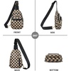 image:imageBOSTANTEN Sling Bag for Women Leather Crossbody Bags Fanny Pack Chest Bag for TravelAcheckered Coffee