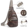 image:imageBOSTANTEN Sling Bag for Women Leather Crossbody Bags Fanny Pack Chest Bag for TravelAcoffee