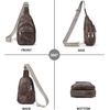 image:imageBOSTANTEN Sling Bag for Women Leather Crossbody Bags Fanny Pack Chest Bag for TravelAcoffee