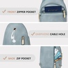 image:imageBOSTANTEN Sling Bag for Women Leather Crossbody Bags Fanny Pack Chest Bag for TravelAdenim Blue