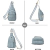 image:imageBOSTANTEN Sling Bag for Women Leather Crossbody Bags Fanny Pack Chest Bag for TravelAdenim Blue