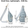 image:imageBOSTANTEN Sling Bag for Women Leather Crossbody Bags Fanny Pack Chest Bag for TravelAdenim Blue