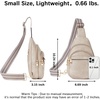 image:imageBOSTANTEN Sling Bag for Women Leather Crossbody Bags Fanny Pack Chest Bag for TravelAgrey