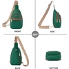 image:imageBOSTANTEN Sling Bag for Women Leather Crossbody Bags Fanny Pack Chest Bag for TravelAlichee Green
